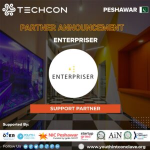 Announcement of Enterpriser as the support partner of the event.