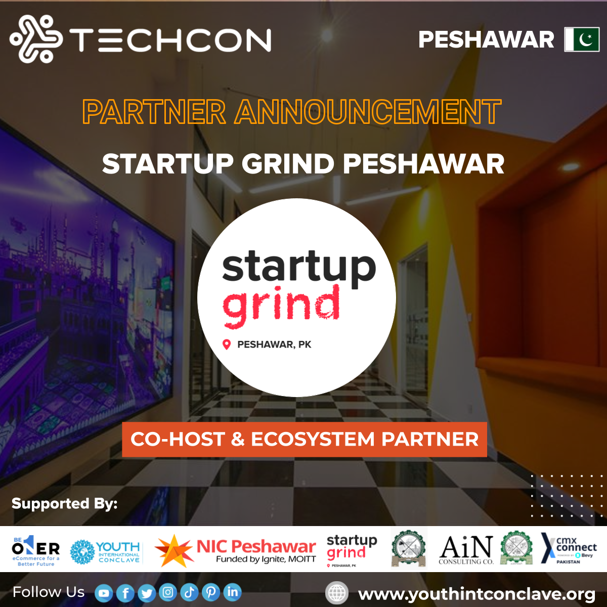 TechCon organized an event TechConnect: Peshawar with collaboration with YIC and Beoner, on 27th July 2023, 11:30 AM at NIC Peshawar, having Executive partners.