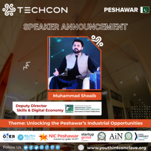 Announcement of Mr. Muhammad Shoaib as the Speaker of the event.