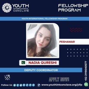 "Picture of the Deputy Coordinator, Nadia Qureshi, leading with passion and vision to drive growth and innovation in Peshawar's industrial landscape."