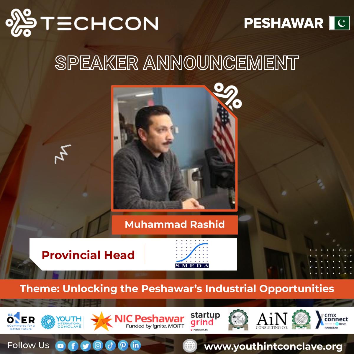 "Speaker at TechConnect Peshawar event: Embracing Innovation and Technology."