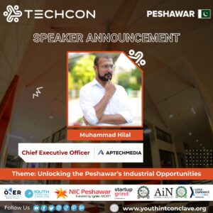 Announcing Muhammad Hilal as the speaker of the event.