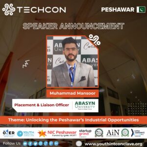 Announcement of Muhammad Mansooras the speaker of the event.